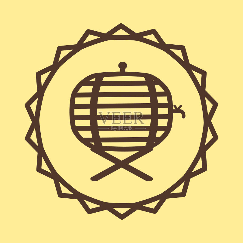 冰镇啤酒桶图标设计图标素材