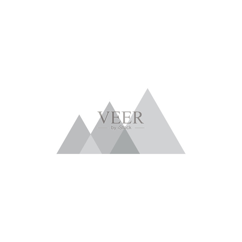 链接三角形山峰符号logo图标素材