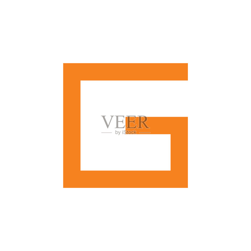 抽象字母G几何方形标志图标素材