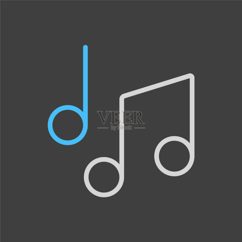 歌曲旋律音符图标图标素材