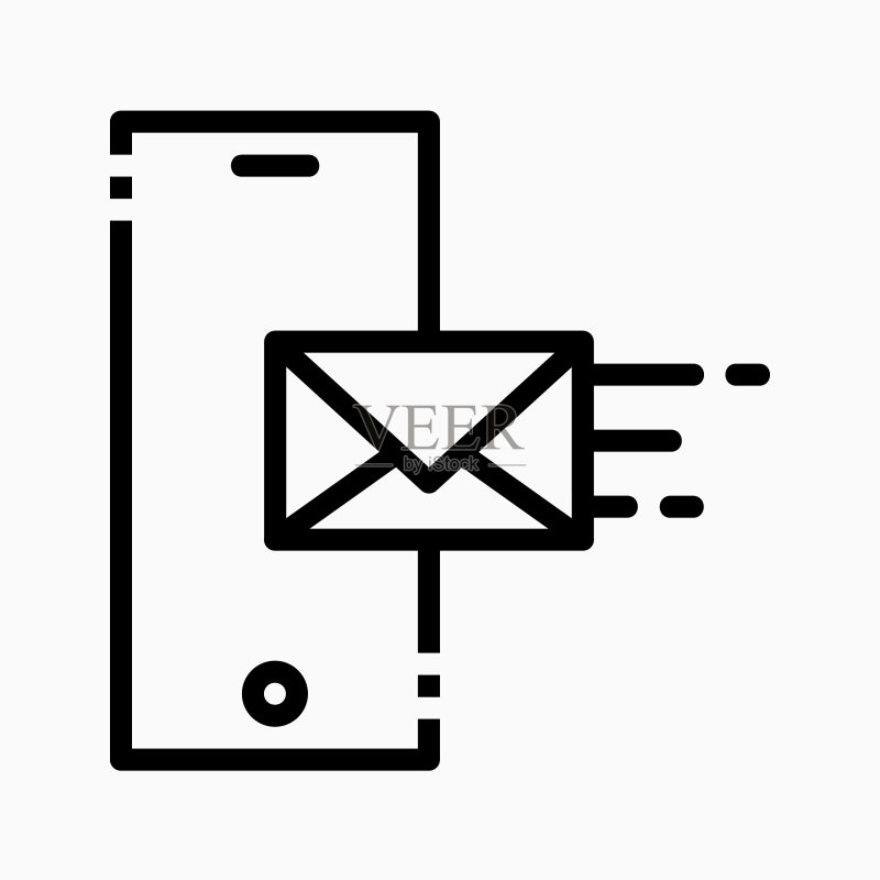 移动用户界面符号的新消息图标图标素材