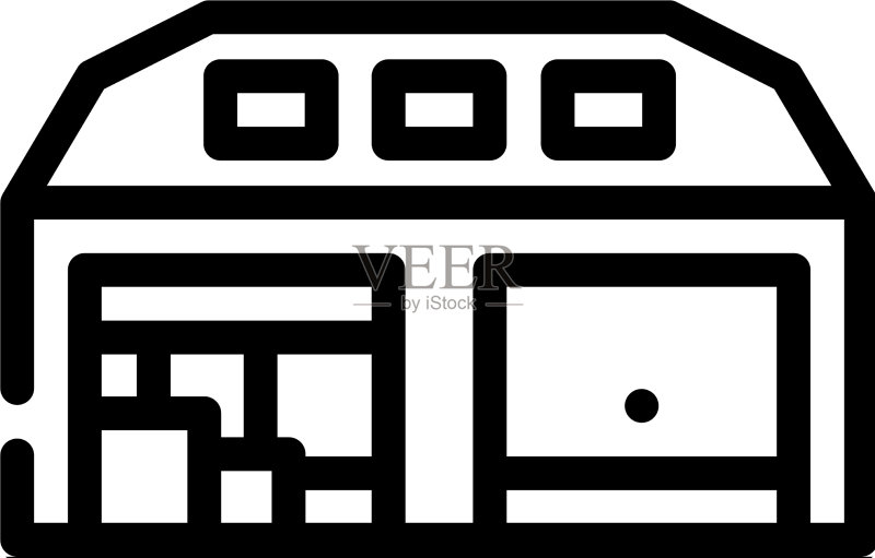 仓库批发线性图标图标素材