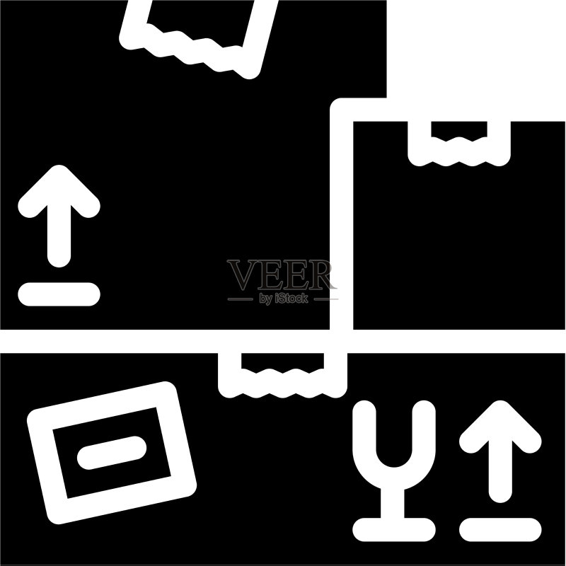 纸箱批发字形图标图标素材