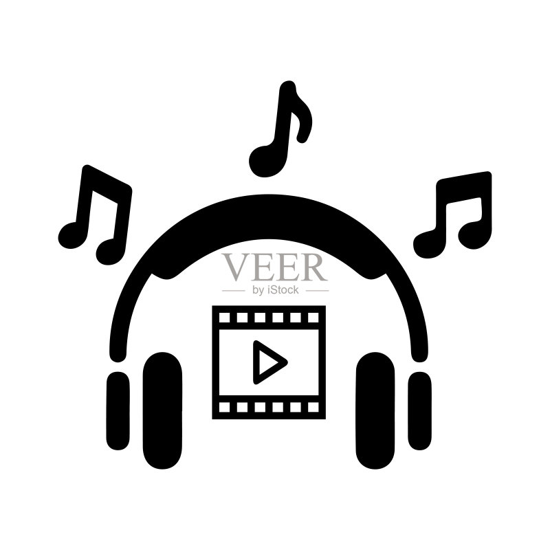 音乐声音音频图标黑色矢量图形图标素材