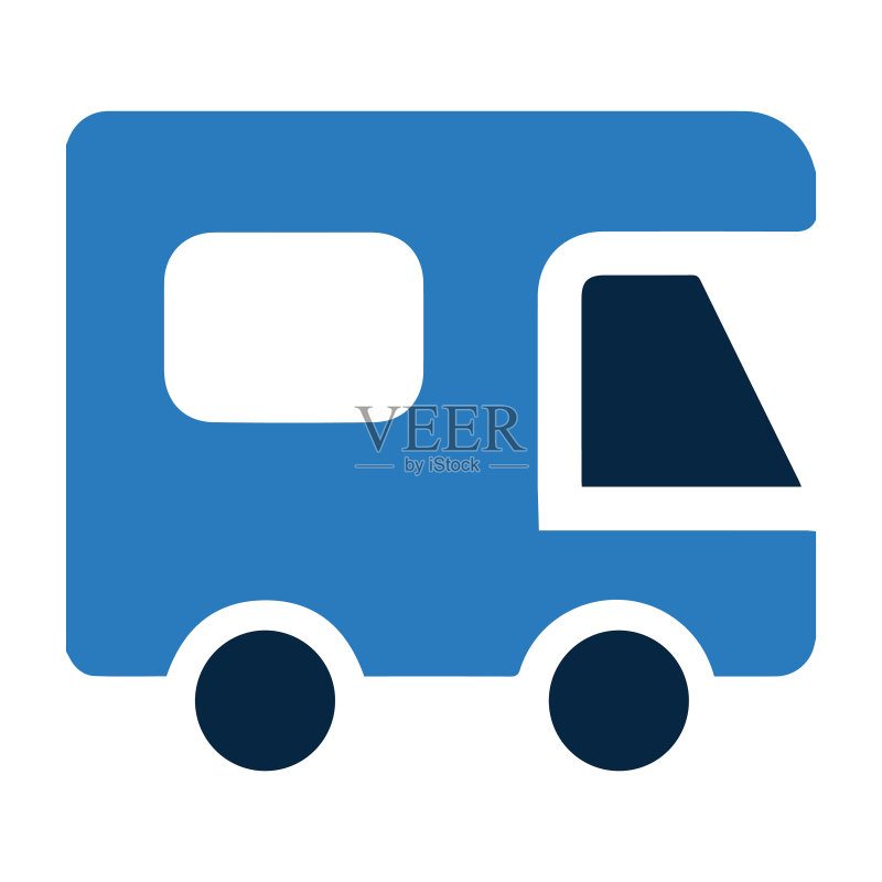 露营车、旅行车、大篷车、房车图标图标素材
