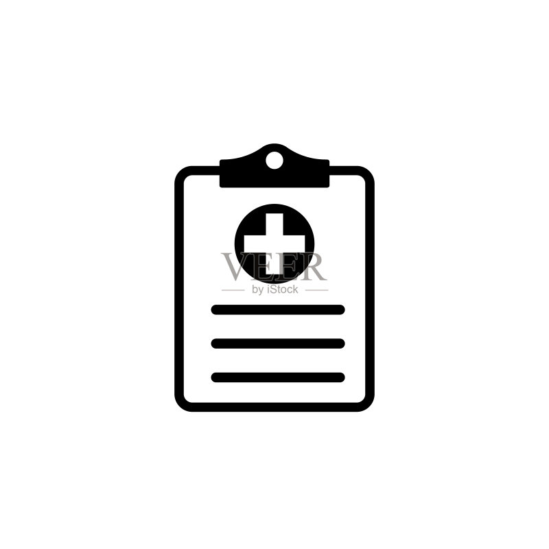 医疗保健诊断剪贴板线条图标设计模板矢量图标图标素材