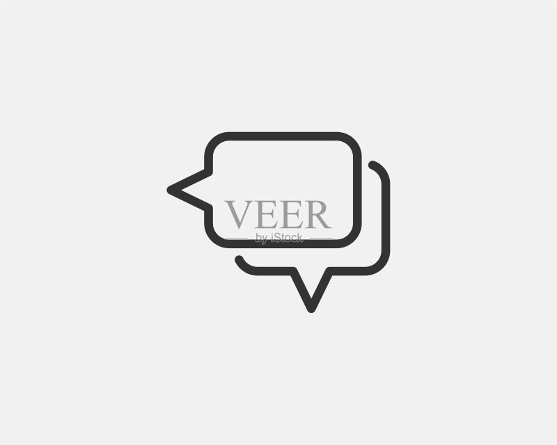 聊天图标设计元素对话气泡语音符号图标素材