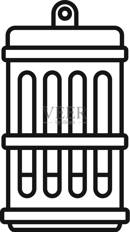 昆虫灯图标轮廓图标素材