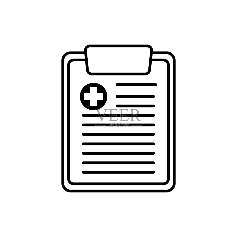 健康护理诊断剪贴板图标设计模板,矢量图标图标素材