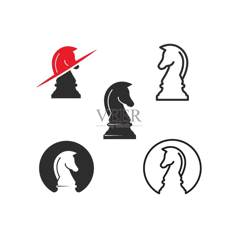 马骑士象棋图标矢量图图标素材