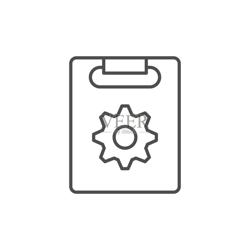 技术任务线条轮廓图标图标素材