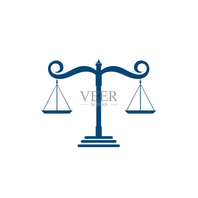律师事务所正义图标矢量模板图标素材