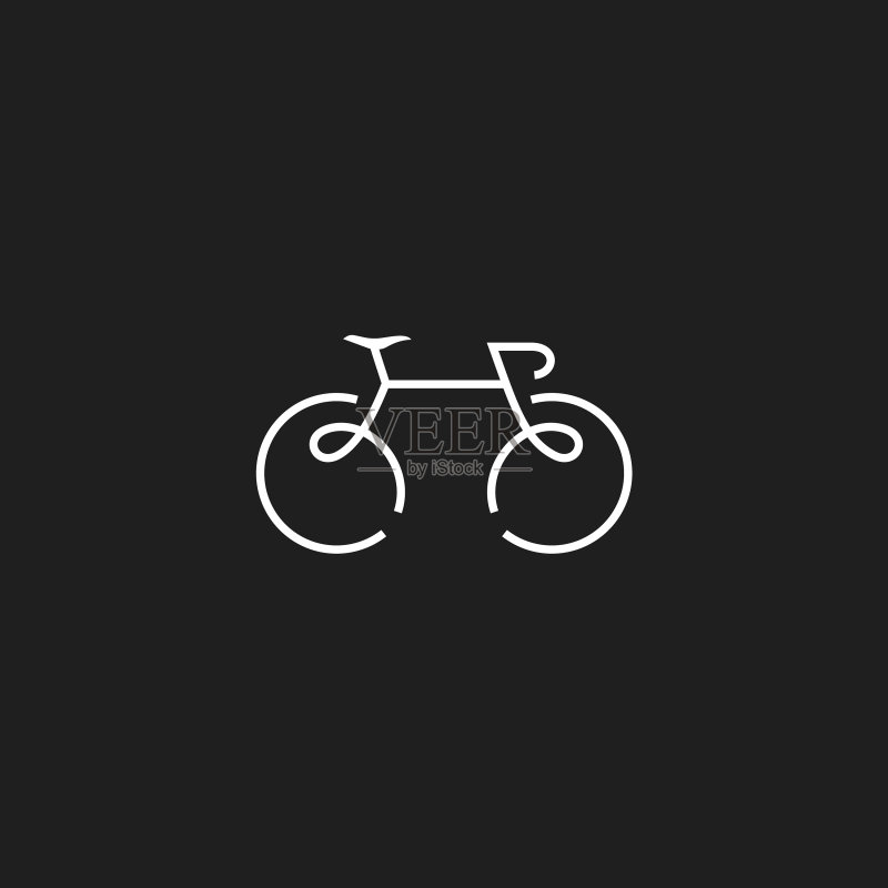 自行车公路自行车简约logo设计图标素材