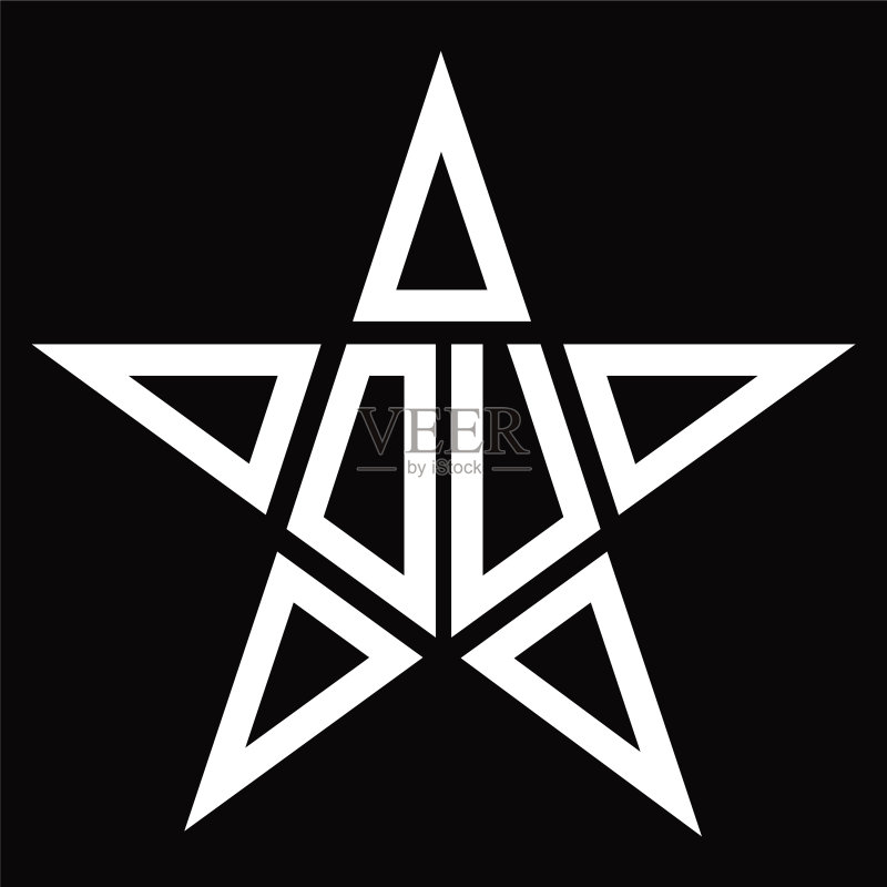 OU标志星形设计模板图标素材