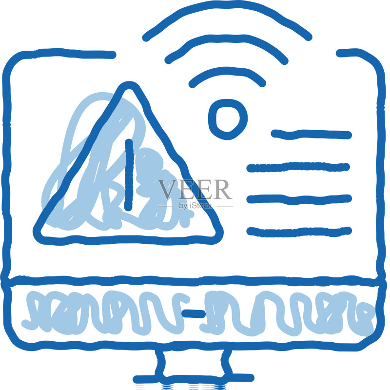 WIFI错误涂鸦手绘图标图标素材