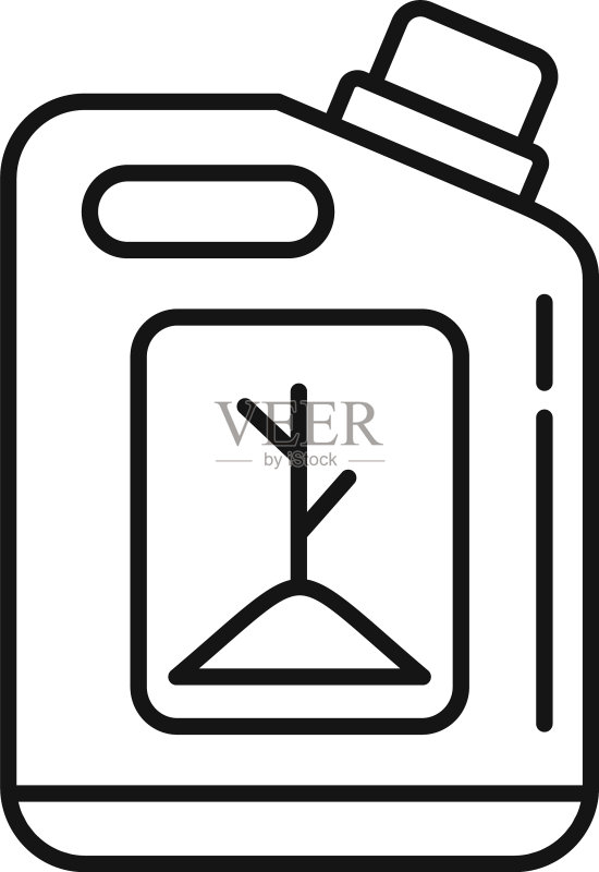 植物生物罐图标轮廓样式图标素材