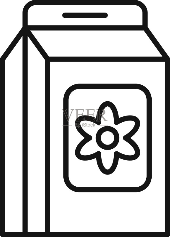 花卉堆肥图标轮廓样式图标素材