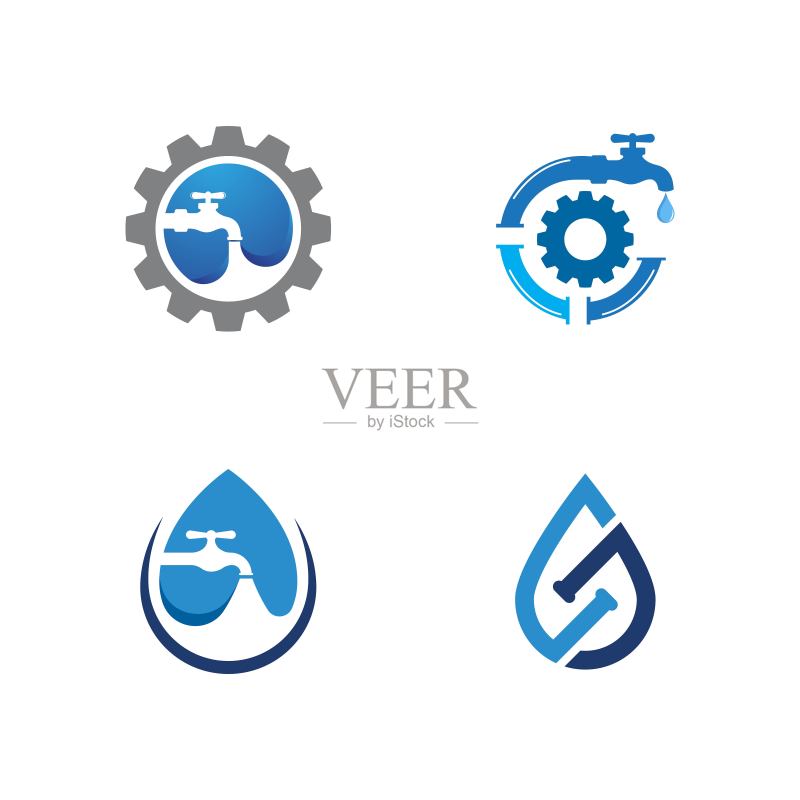 水管logo矢量图标设计插画图标素材