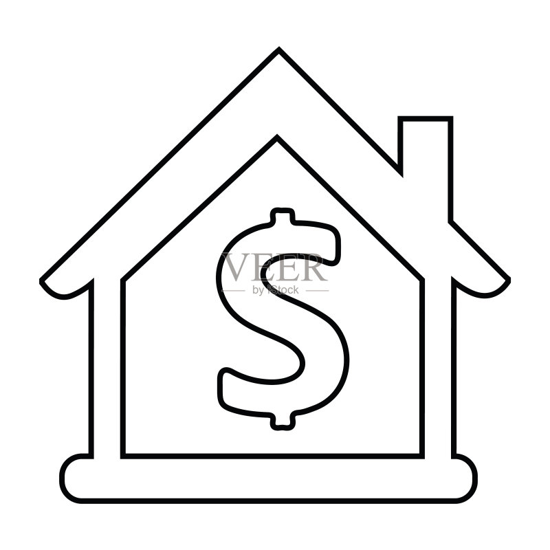 抵押、房屋、贷款图标图标素材