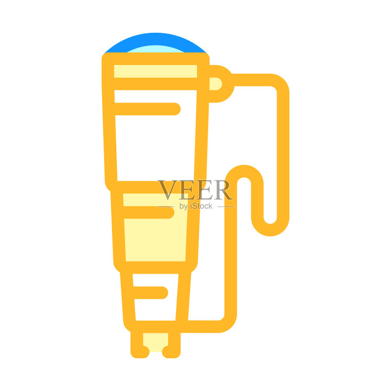 单筒望远镜海盗工具彩色图标矢量图图标素材