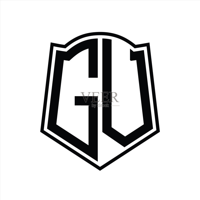 盾牌外形Logo图标素材
