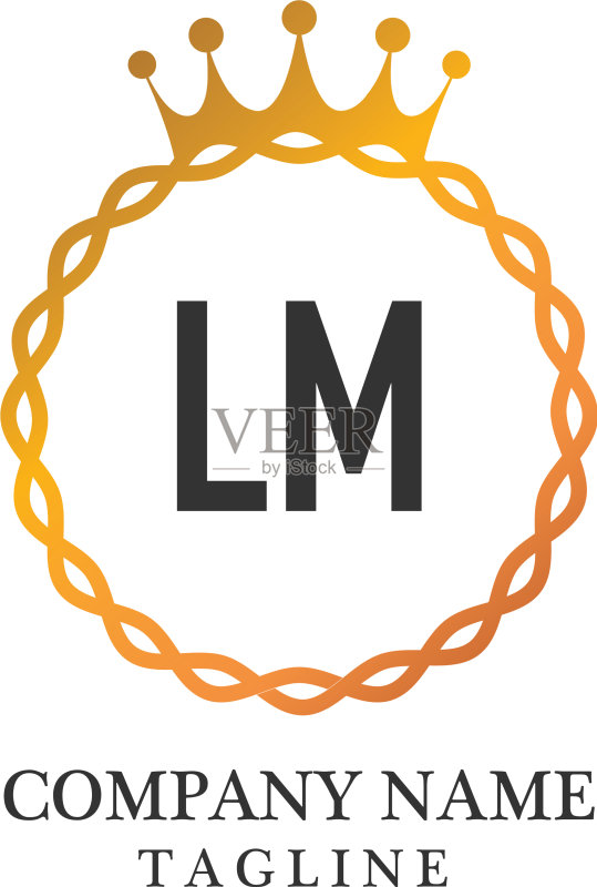 首字母LM优雅Logo设计模板图标素材