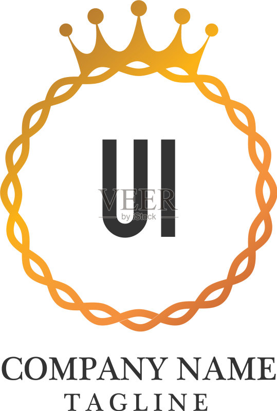 字母UI优雅Logo设计模板图标素材