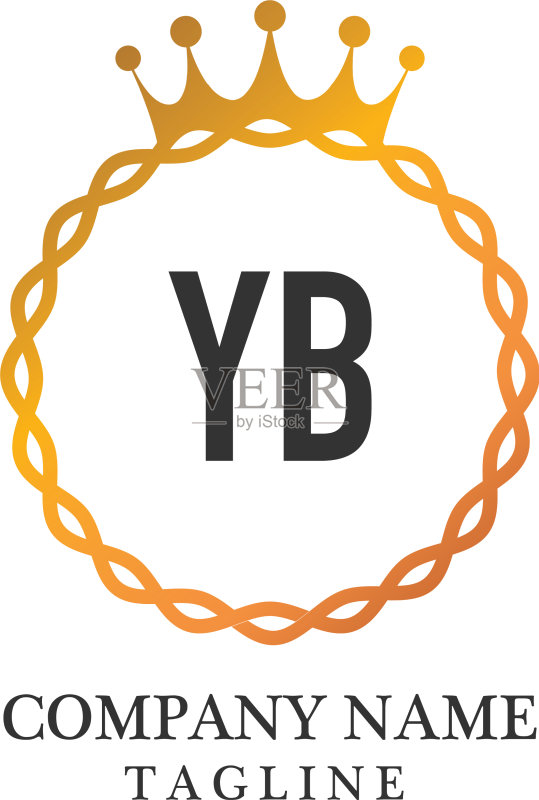 字母YB优雅标志设计模板图标素材