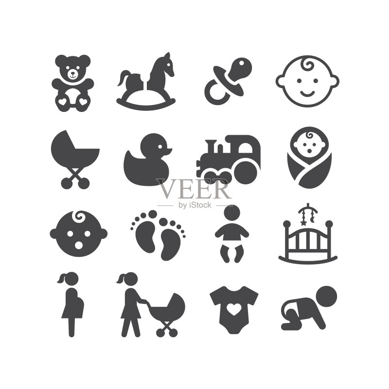 黑色图标集图标素材