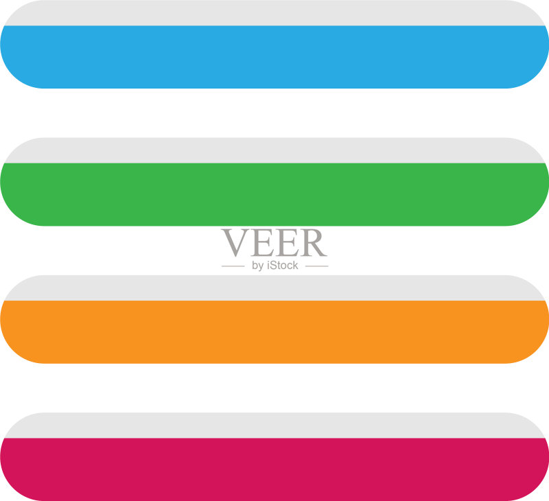 经典简约banner按钮形状模板图标素材