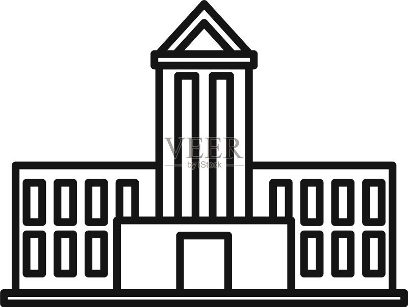 公共议会图标轮廓样式图标素材