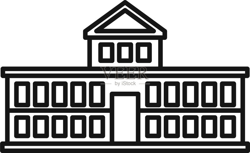 议会景点轮廓图标图标素材