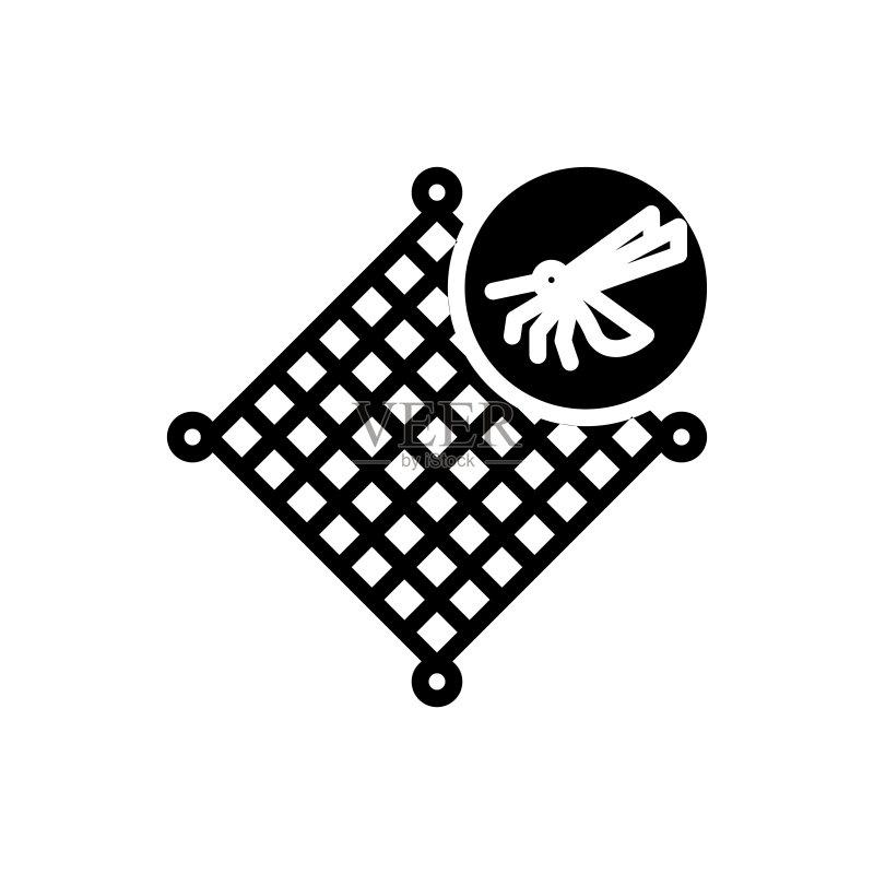 蚊帐矢量实体图标样式插画。EPS 10文件图标素材
