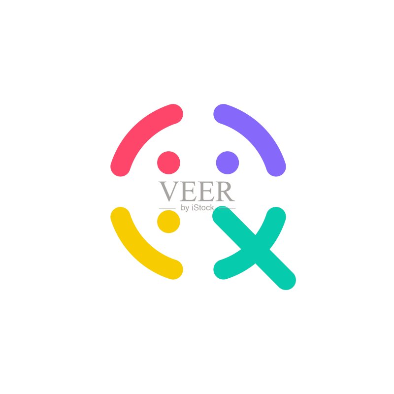 Q字母人物团队家庭矢量图标插画图标素材