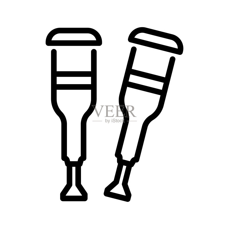 拐杖图标图标素材