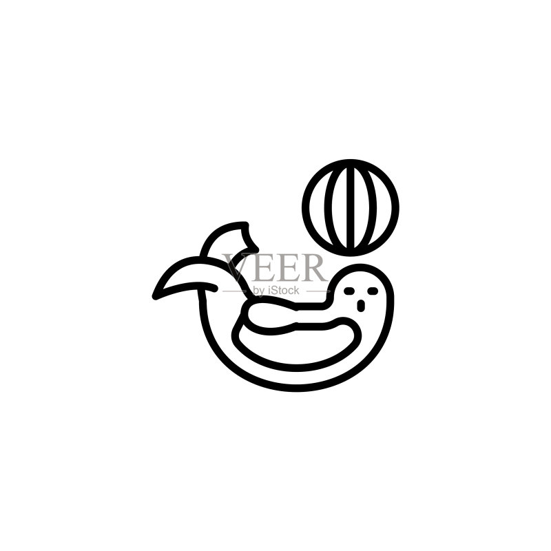 原木标志中的海豹幼崽图标图标素材