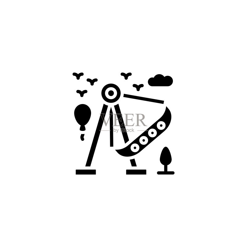秋千船标志logotype图标素材