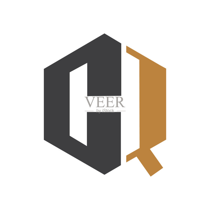 QH HQ Q和H字母标志设计图标素材