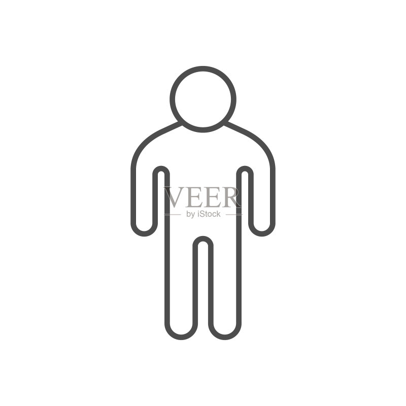人物或男人轮廓图标图标素材