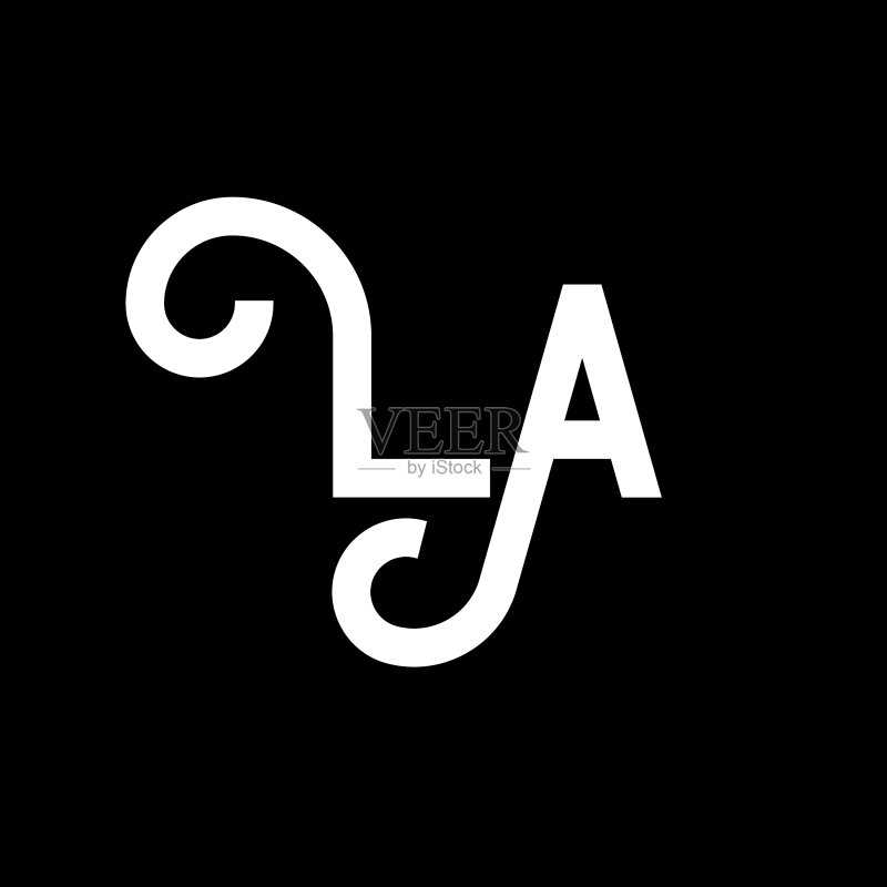 LA字母标志设计首字母LA标志图标素材
