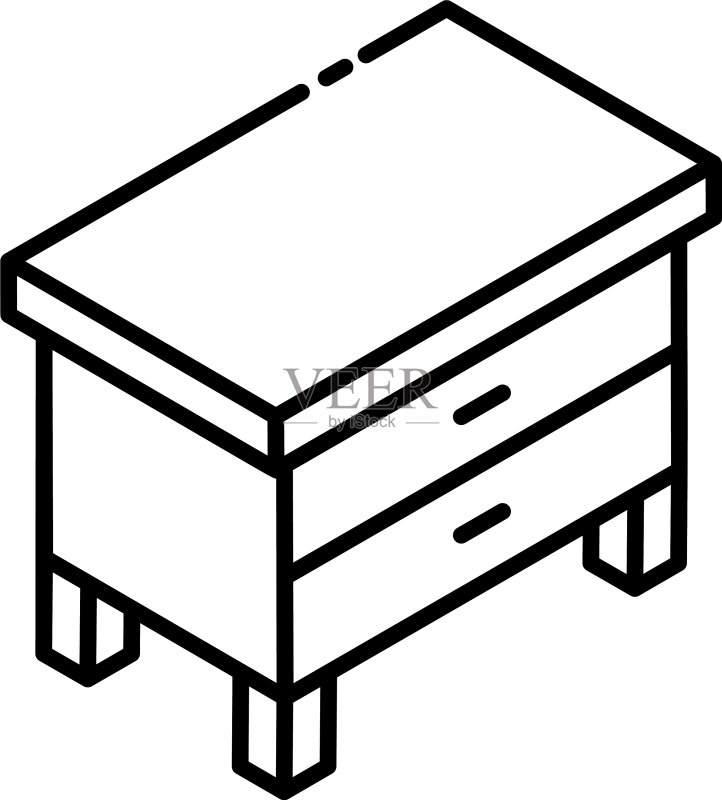 抽屉桌图标素材