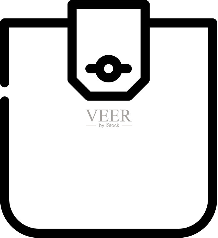 翻盖口袋线条图标图标素材