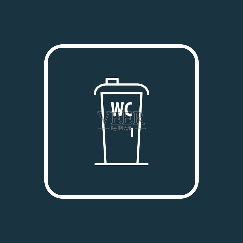 WC小屋图标线条符号优质设计图标素材