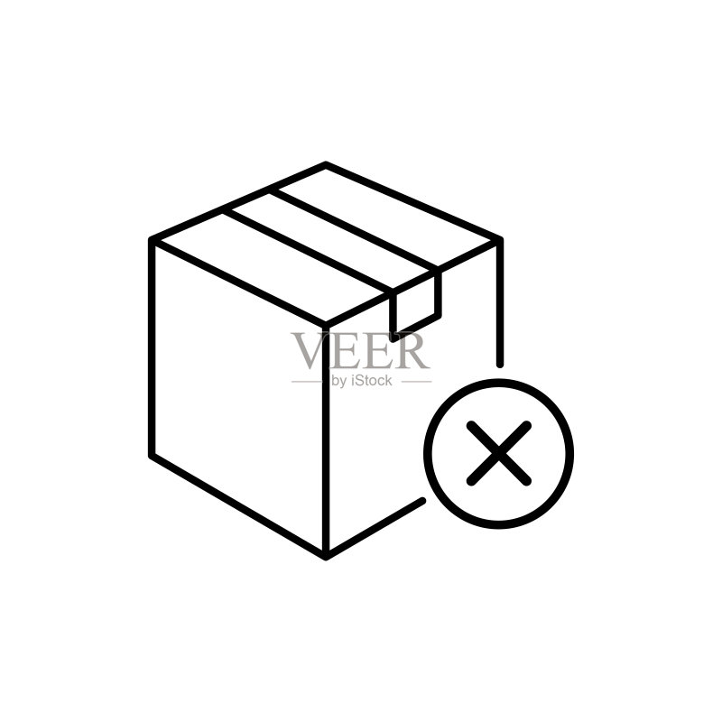 产品危险,盒子线性图标图标素材