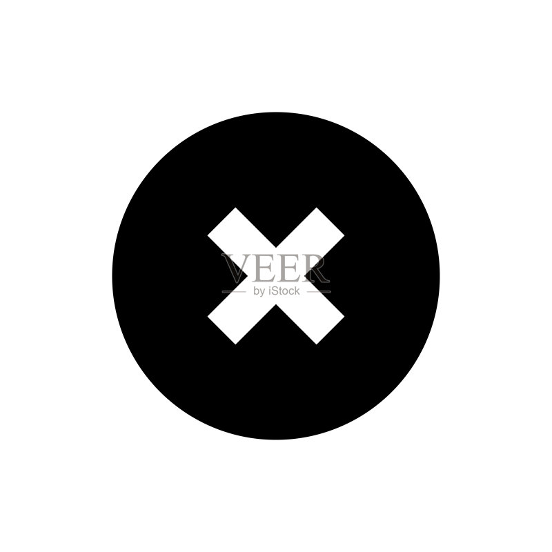 错误图标:无标记,勾号,叉号黑色图标图标素材