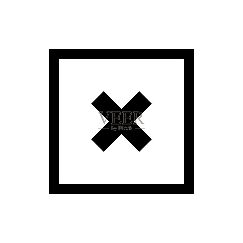 错误图标:无标记,勾号,叉号黑色图标图标素材