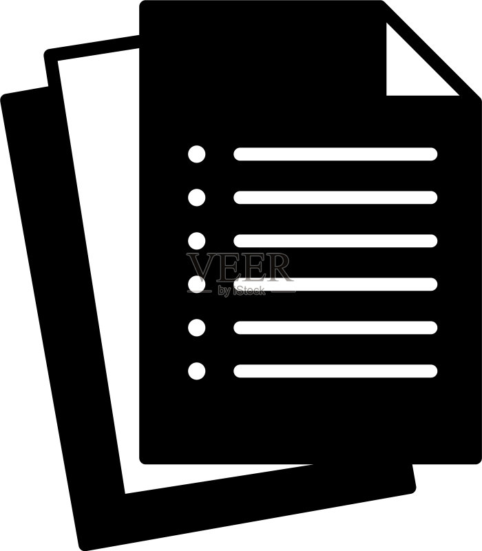 实心风格纸张图标图标素材
