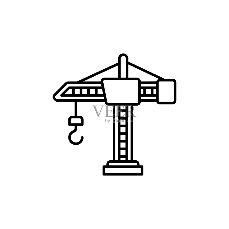 建筑起重机塔吊图标图标素材