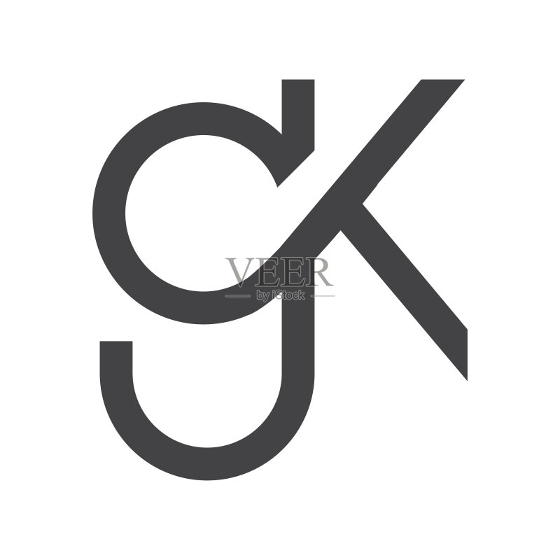 字母首字母logo kg gk k和g图标素材