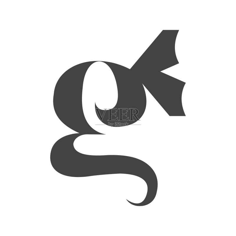 字母首字母logo kg gk k和g图标素材
